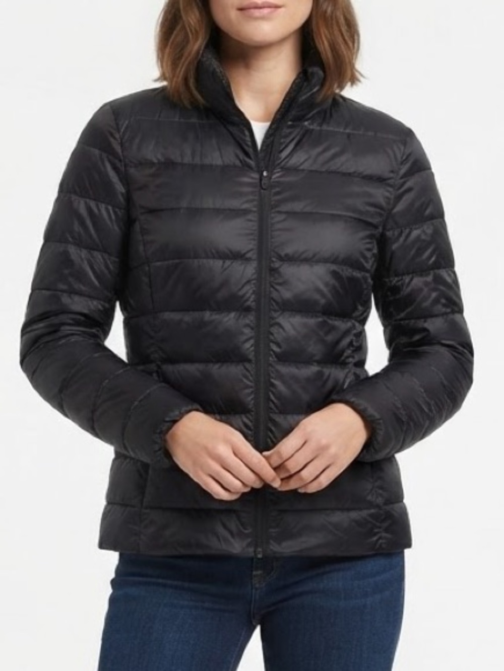 NWT Quince Black Packable Lightweight Down Puffer Jacket Size S W-JKT-10